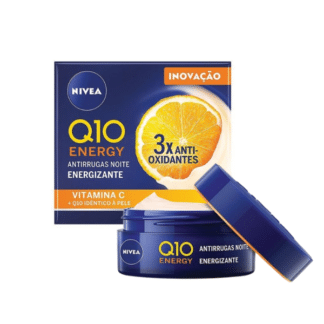 קרם פנים לילה בתוספת ויטמין E+C להפחתת קמטים | Nivea Q10 Power