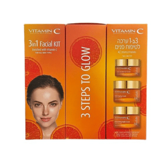 ערכה לטיפוח פנים ויטמין סי-קרם אנטי אייגינג-קרם לילה-קרם עיניים VITAMIN C