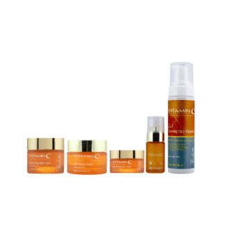 ערכה לטיפוח פנים 5 מוצרים עשירים בויטמין C