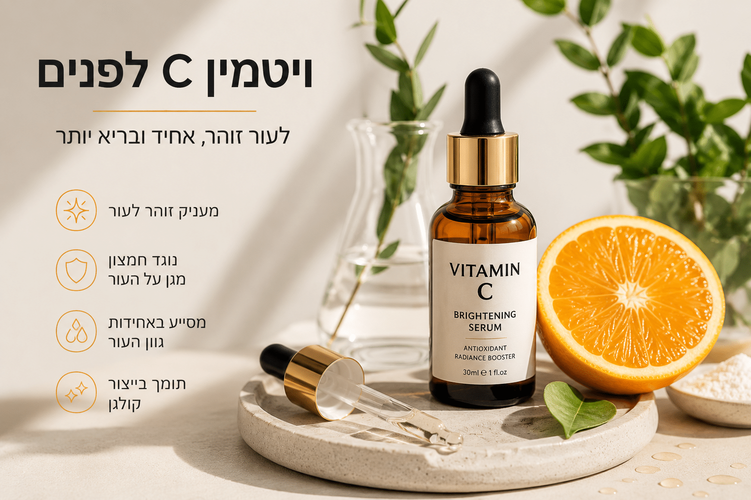 ויטמין C לפנים